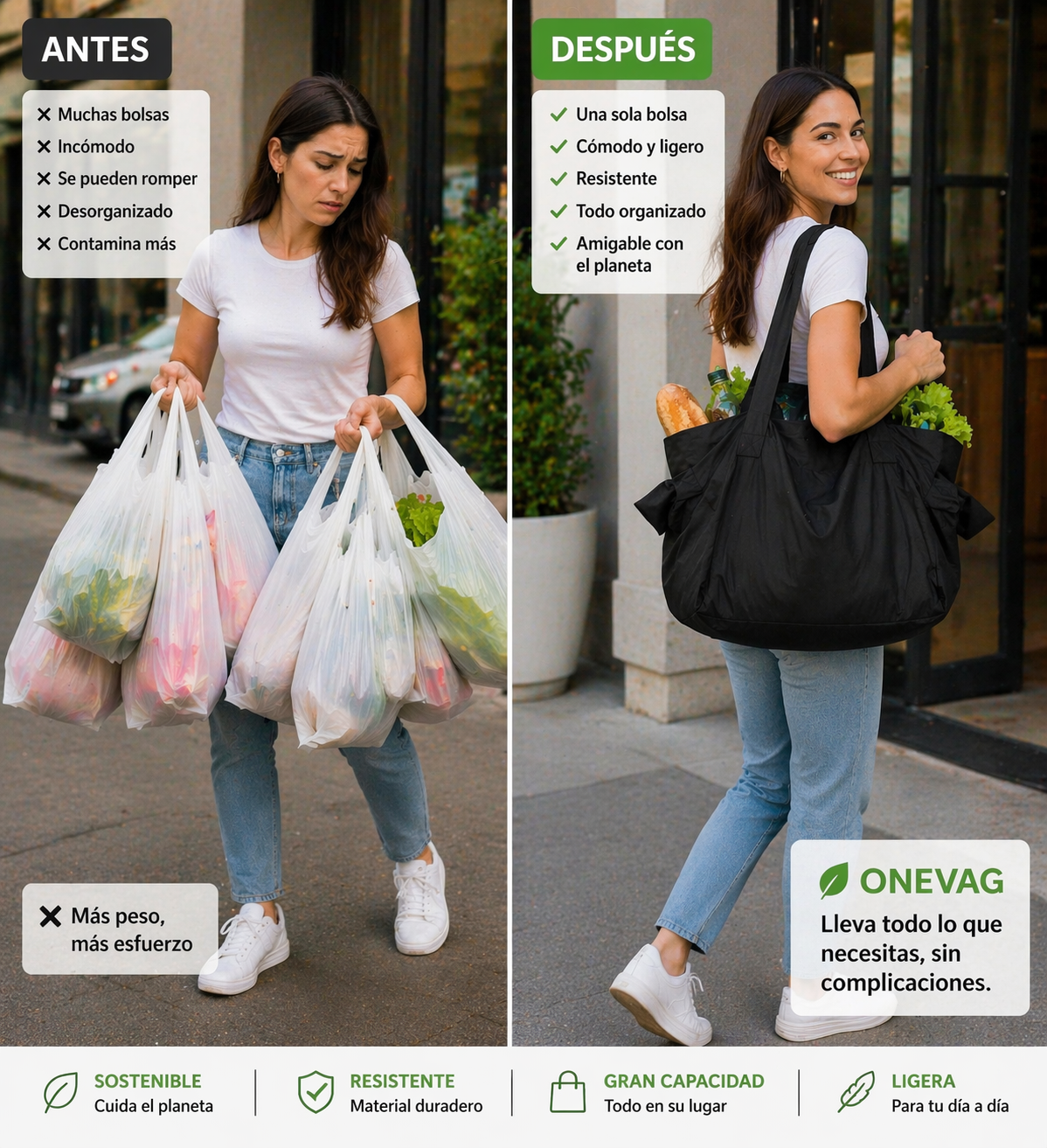 OneVag™ — El bolso que reemplaza todas las bolsas